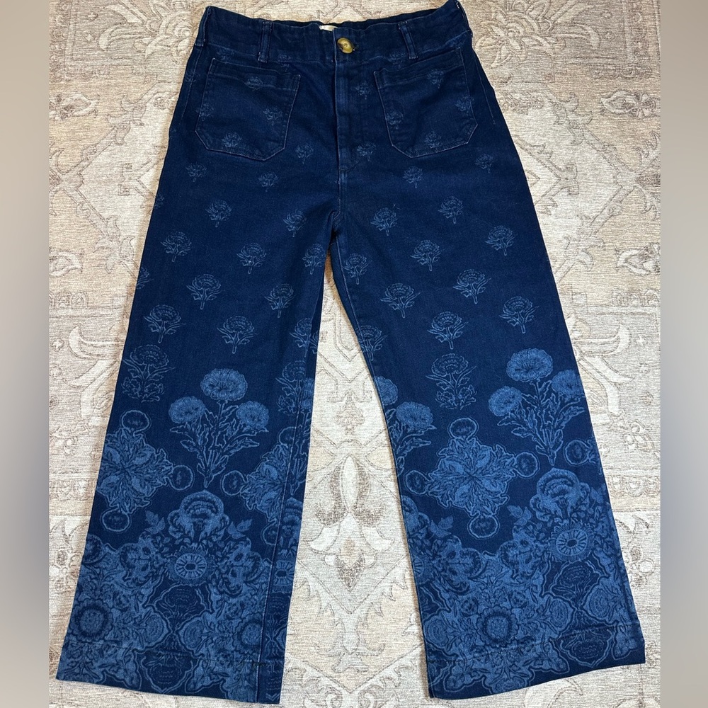 Anthropologie Maeve The Collette Cropped Wide Leg Jeans - Picture 4 of 8